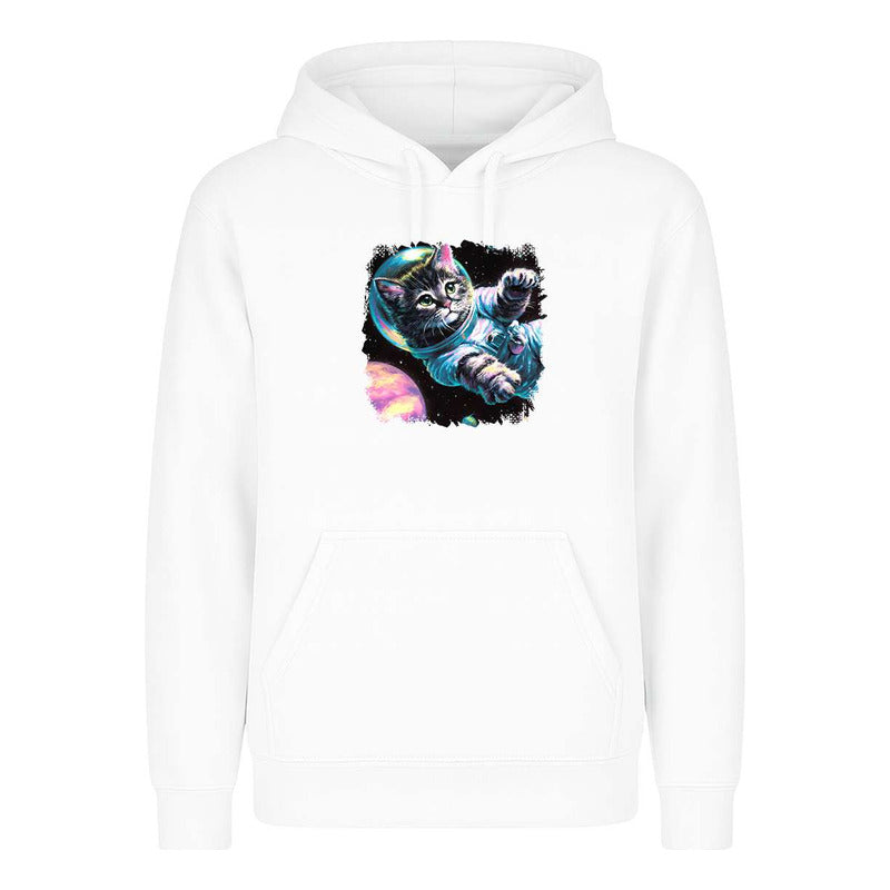 Sudadera Gato Astronauta Galaxia Acuarela Sci-fi Unisex
