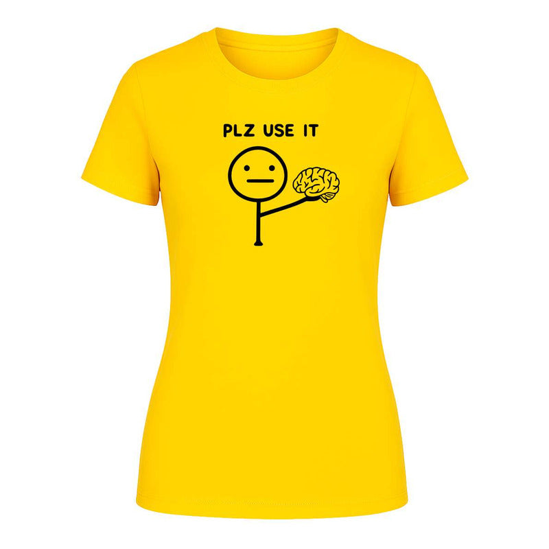 Playera "Plz Use It" Frase Sarcasmo - Dama
