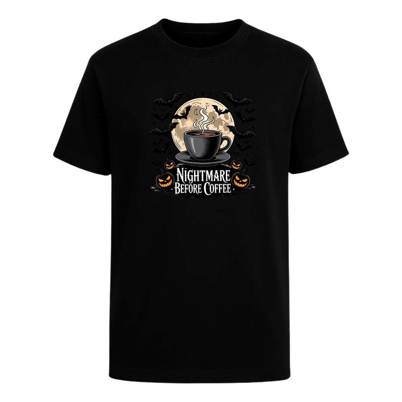 Playera Nightmare Before Coffee Unisex Halloween Jack Café