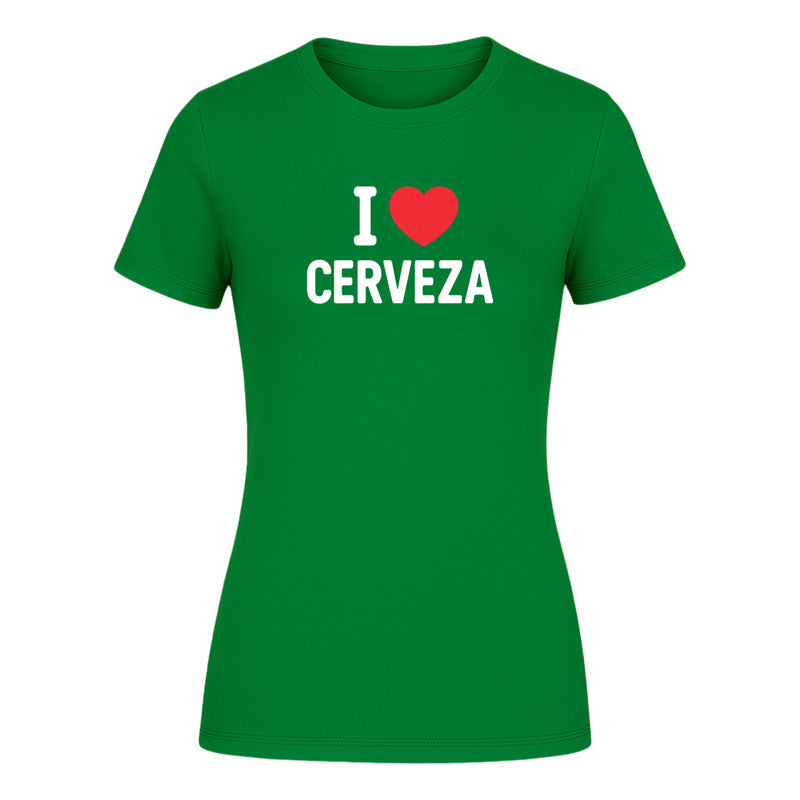 Playera "I Love Cerveza" - Dama