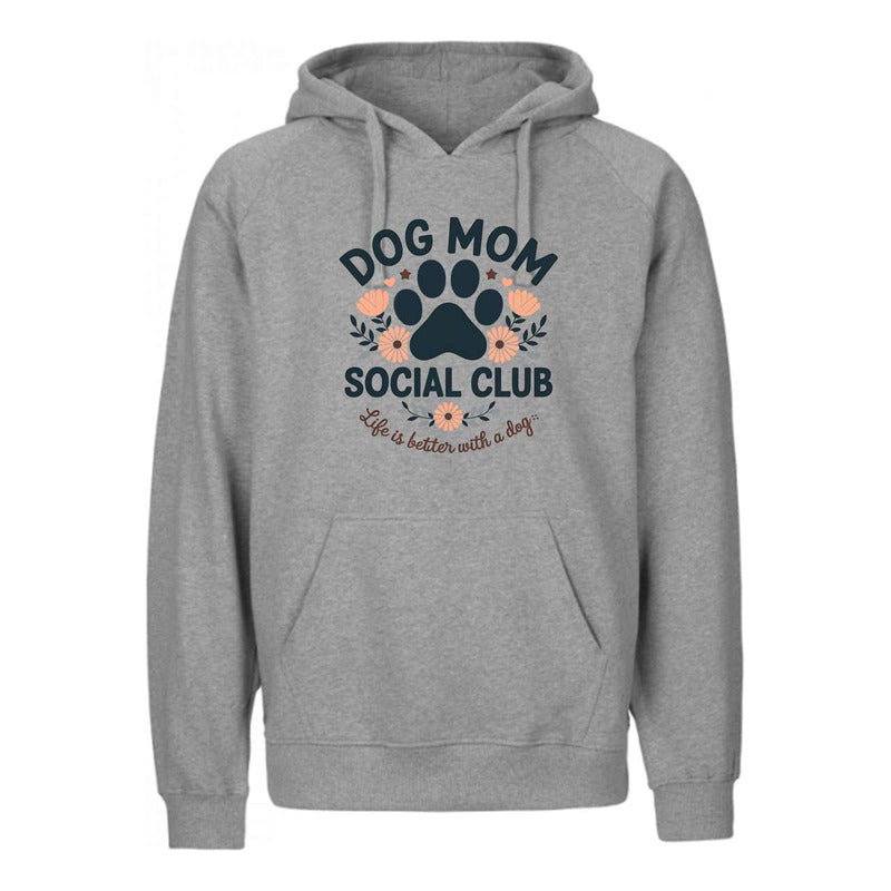 Sudadera Dog Mom Social Club Unisex Con Diseño Floral