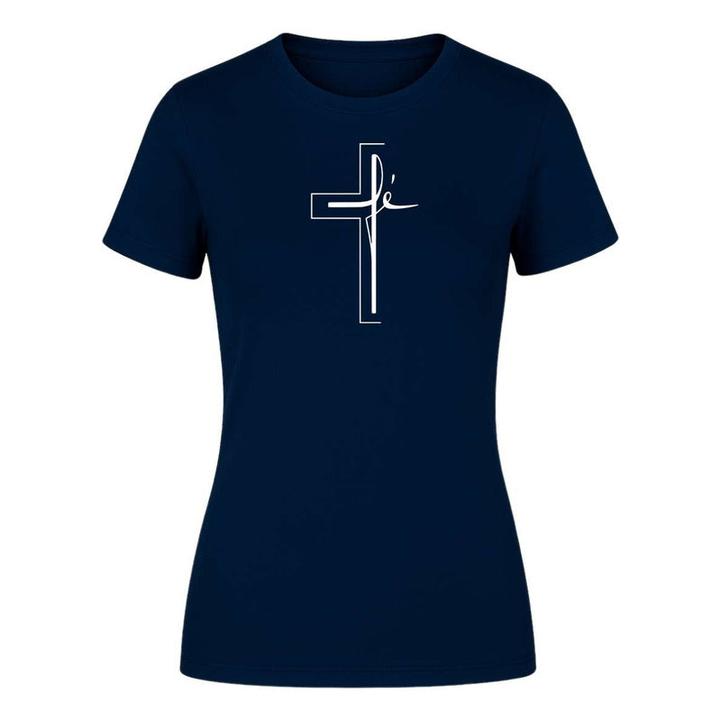 Playera "Cruz Fe" Minimalista - Dama