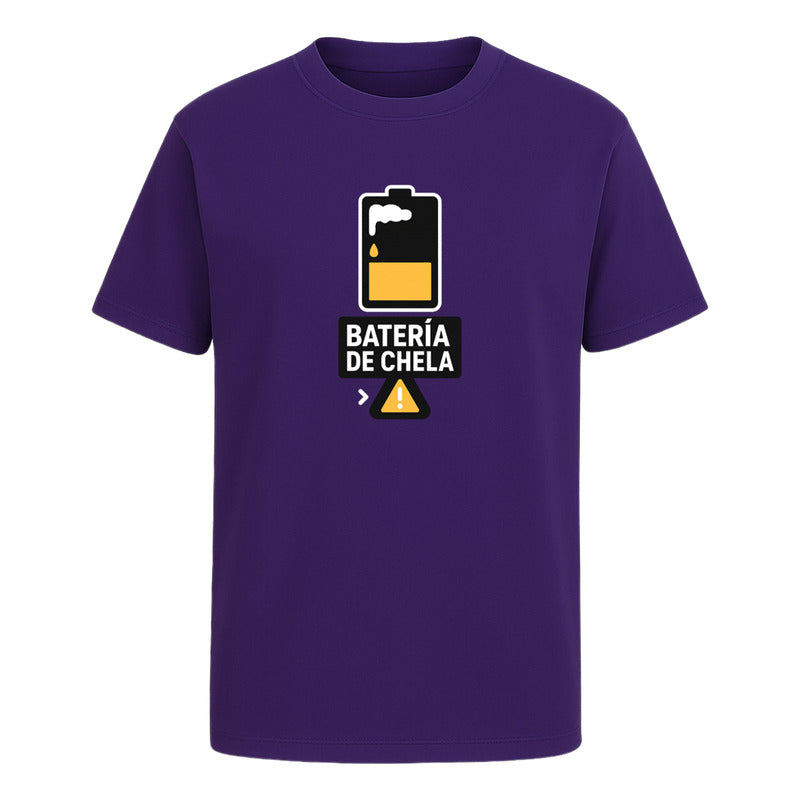Playera "Batería de Chela" Humor - Hombre