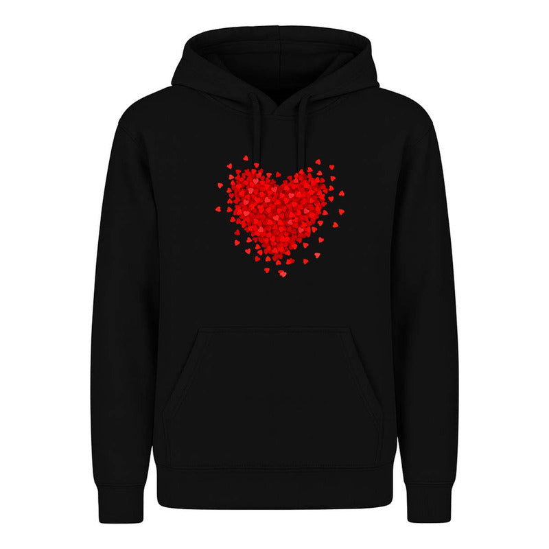 Sudadera Corazón Formado De Corazones Romántica Unisex