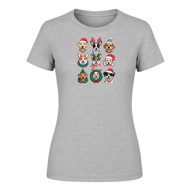 Playera Perros Navideños Dog Lover Santa Regalo De Dama