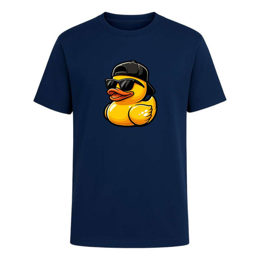 Playera infantil KreaLab Pato Cool con gafas y gorra urbana, ropa moderna y divertida para niños.