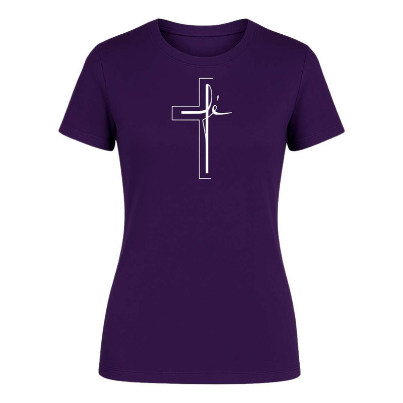 Playera "Cruz Fe" Minimalista - Dama