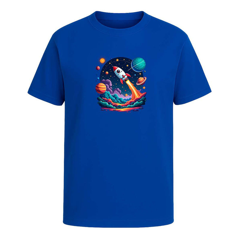 Playera "Cohete y Planetas" Galaxia - Infantil