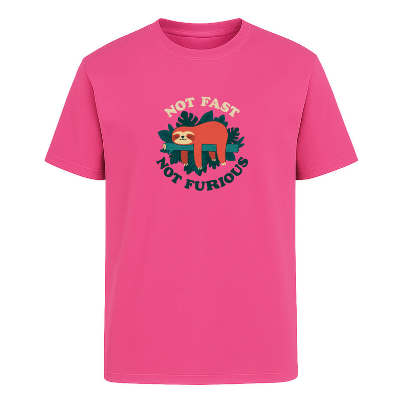 Playera Perezoso Not Fast Not Furious Frase Divertida Chill