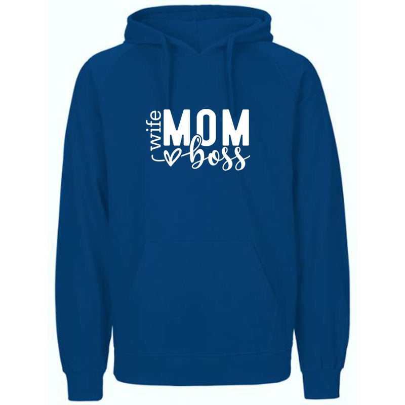 Sudadera Mom Wife Boss Con Corazón  Regalo Mamá Moderna