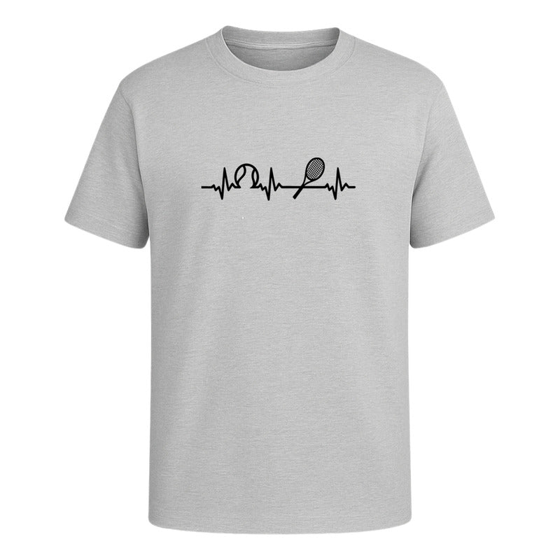 Playera Tennis Corazón Tenista Cardiograma Raqueta Unisex