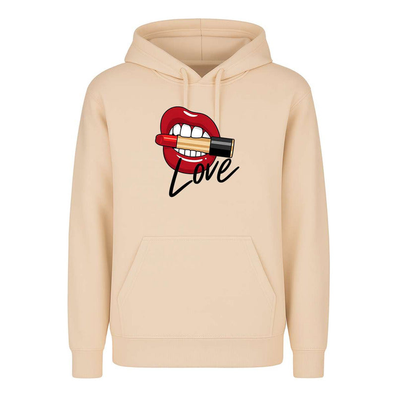 Sudadera Love Labios Con Lipstick Maquillaje Regalo Infantil