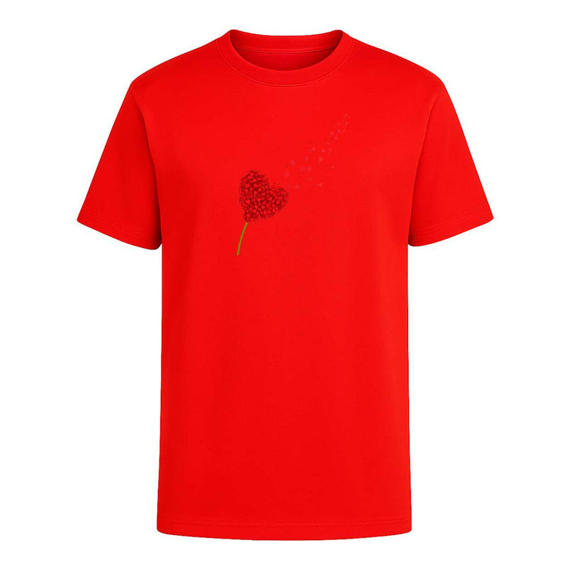 Playera Corazón Flor Pétalos Amor Romántica Pareja Unisex