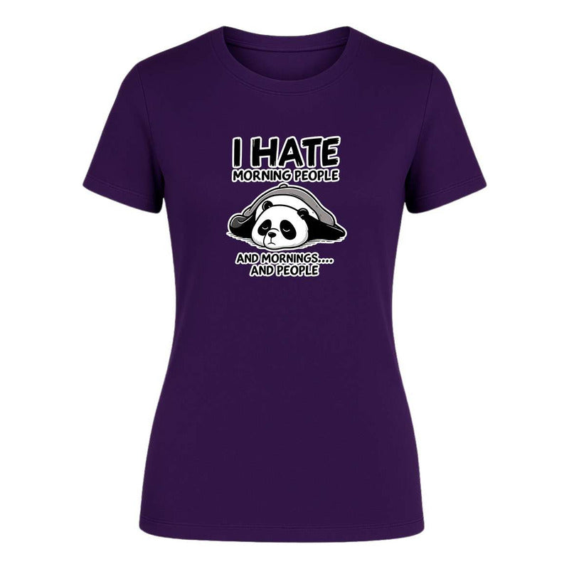Playera "I Hate Morning People" Panda - Dama