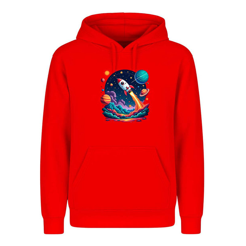 Sudadera Cohete Y Planetas Galaxia Sistema Solar Unisex
