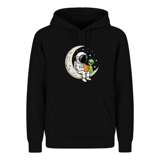 Sudadera Astronauta Y Alien En Luna Lectura Kawaii Infantil