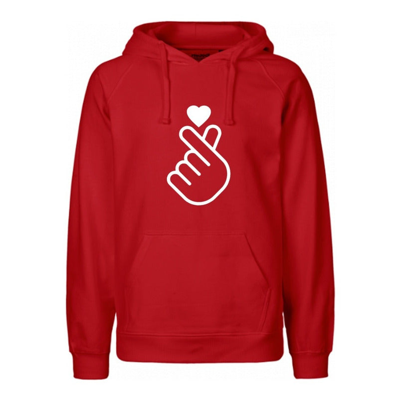 Sudadera Corazón Coreano K-pop Dedos Hoodie Dama