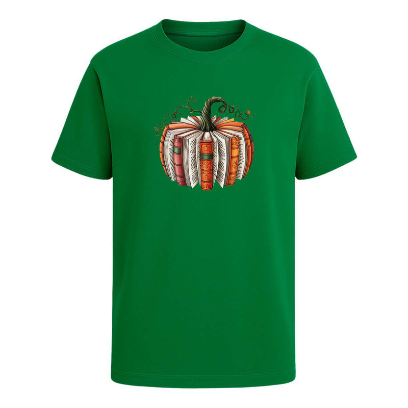 Playera Calabaza De Libros Halloween Otoño Regalo Unisex